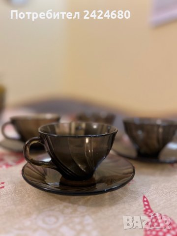 4 бр чаши за кафе всяка с чинийка, снимка 1 - Чаши - 43273643