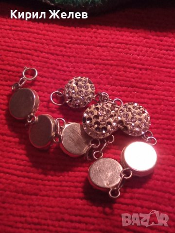 СРЕБЪРНА ФЕШЪН АРТ ГРИВА СРЕБРО 925 Част От КОМПЛЕКТ с БЯЛ ЕМАЙЛ и КРИСТАЛИ 37359, снимка 17 - Гривни - 40488228