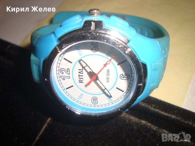 RITAL WR 50M QUARTZ МОДЕН МАРКОВ КВАРЦОВ ЧАСОВНИК РИТАЛ КАИШКА СИЛИКОНОВА 20643, снимка 5 - Мъжки - 32599503