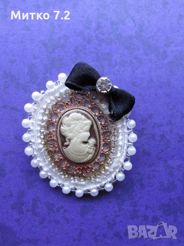 Брошка камея, снимка 2 - Други ценни предмети - 28232444