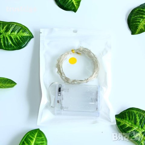 Микро Led лампички 5м Бели, снимка 6 - Лед осветление - 43107766