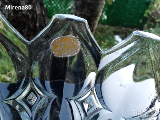 * Bohemia * - кристална фруктиера - нова !, снимка 5 - Антикварни и старинни предмети - 52931475