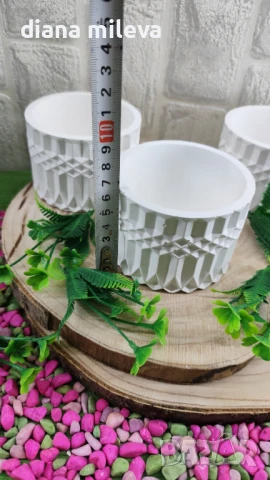 Кашпи от гипсокерамика!!, снимка 3 - Декорация за дома - 51315239