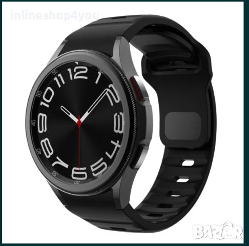 Силиконова Каишка за Samsung Watch 6 Classic / 5 Pro / 4 / 3 20mm, снимка 9 - Смарт гривни - 43780723