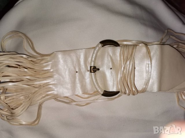 Колан широк бял, снимка 1