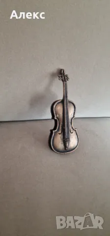 Малка декоративна цигулка, 15см, снимка 3 - Антикварни и старинни предмети - 48071575