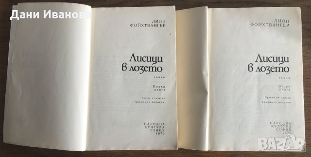 ЛИСИЦИ В ЛОЗЕТО - в 2 части от Лион Фойхтвангер , снимка 3 - Художествена литература - 28536288