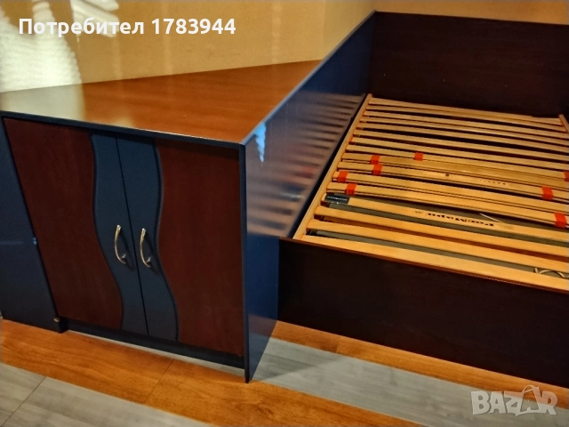 Легло с размери 120x200 см,подматрачна рамка и секция от МДФ, снимка 4 - Секции и витрини - 52737685