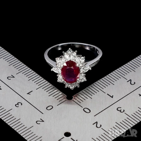 925 себърени пръстени с рубин, перидот, кианит, родолит гранат, танзанит, турмалин, снимка 3 - Пръстени - 51757015