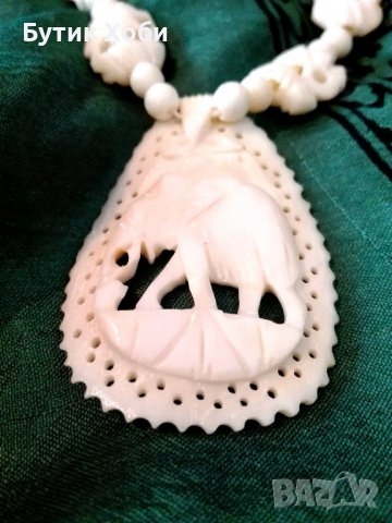 Оригинално колие от слонова кост, снимка 3 - Антикварни и старинни предмети - 37819561