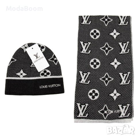🤩Louis Vuitton стилен унисекс комплект шапка и шал🤩, снимка 10 - Шапки - 43379444