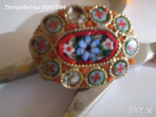  брошка венецианска мозайка, снимка 15 - Антикварни и старинни предмети - 35510309