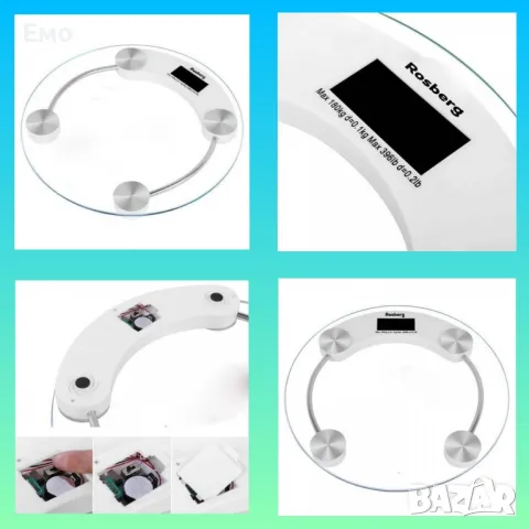 Дигитален кантар, батерия - LCD екран, 180кг