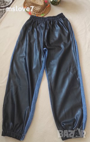 Панталон кожа и деним, снимка 3 - Панталони - 43855151