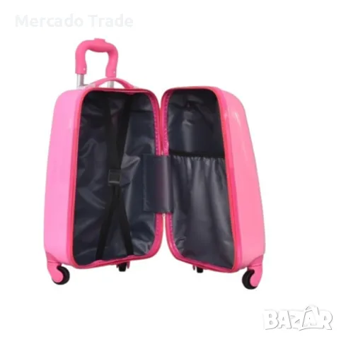 Детски куфар Mercado Trade, Поликарбон, Коте с пеперуда, снимка 4 - Раници - 48056149