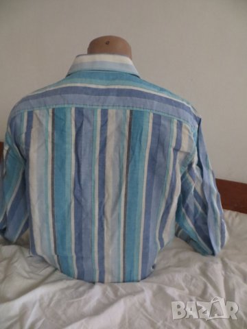 Мъжка риза с дълъг ръкав от лен Silvercreek, снимка 3 - Ризи - 32363010