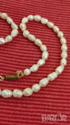 Старо колие, гердан, огърлица, естествени перли., снимка 4 - Колиета, медальони, синджири - 40696620