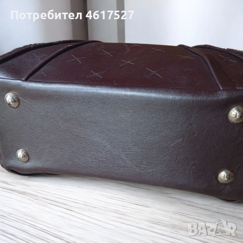 Кафява дамска чанта кожа, снимка 9 - Чанти - 52088179