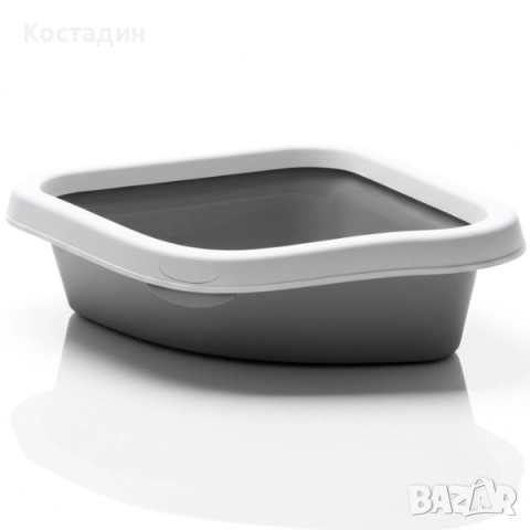 Ъглова Котешка Тоалетна - 56см/40см/14см - Сива разцветка - Sprint Corner - Stefanplast