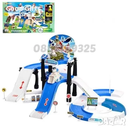 Голям Паркинг Писта Пес Патрул Paw Patrol Паркинг с 2 колички и 2 кученца, снимка 2 - Коли, камиони, мотори, писти - 47432605