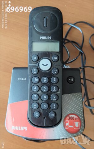 Philips Безжичен телефон CD140, снимка 2 - Стационарни телефони и факсове - 34575893