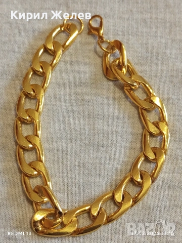 Масивна гривна плетка тип ФИГАРО уникален подарък за всеки повод 51239, снимка 4 - Гривни - 53463486