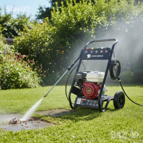 Бензинова водоструйка Nürnberg 7.0 HP – 3000 PSI , снимка 4 - Други инструменти - 51956260