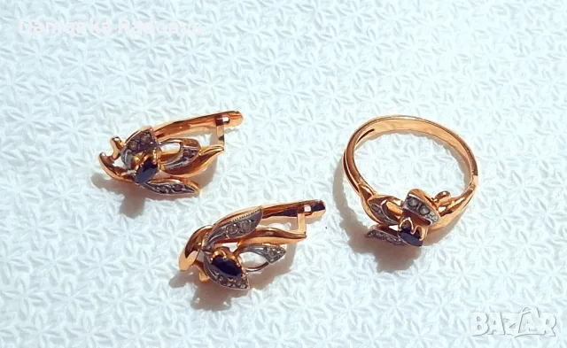 Руски златен комплект , снимка 15 - Колиета, медальони, синджири - 48028318