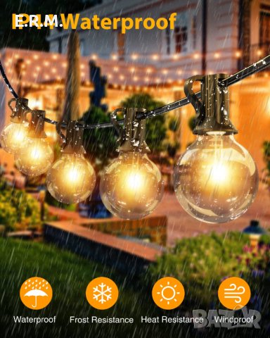 Соларни LED приказни светлини верига лед лампички украса декорация парти рожден ден 9м. 25+2 крушки, снимка 2 - Градински мебели, декорация  - 43562403
