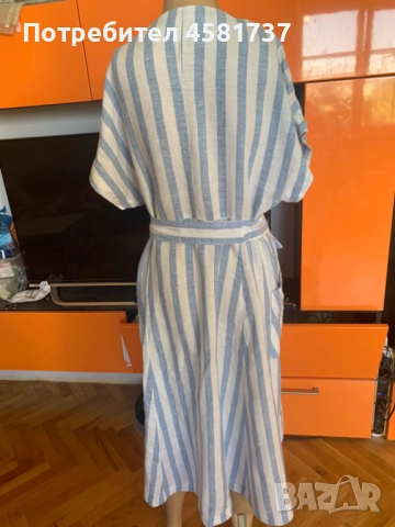 Ленена рокля Mango, размер M/L, снимка 5 - Рокли - 51976861