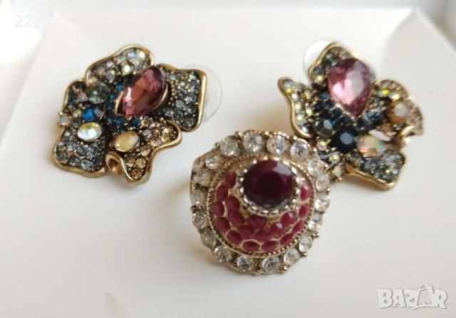 Комплект бижута с камъни, снимка 2 - Бижутерийни комплекти - 53113045