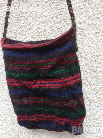 Автентични български фолклорни вещи: битови торбички, люлка/цедилка и черга/пътека, снимка 4 - Антикварни и старинни предмети - 52211375