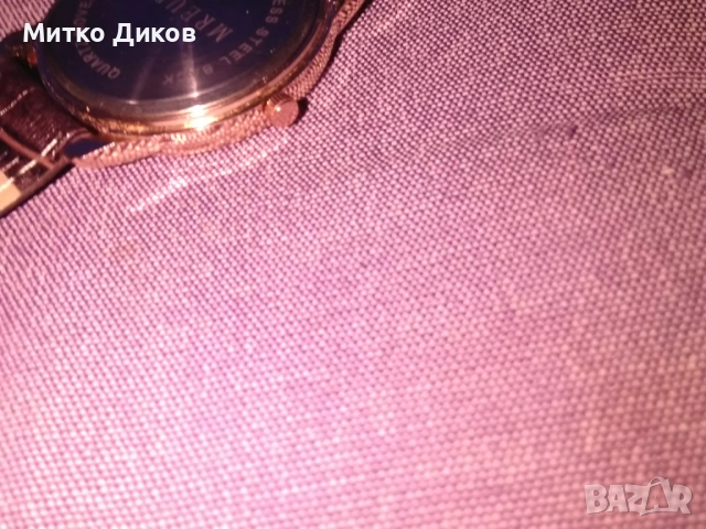 Mreurio кварцов часовник нов с каишка естествена кожа, снимка 12 - Мъжки - 53322841