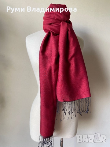 Вишнав шал от 100 % Непалски кашмир, снимка 5 - Шалове - 52534013