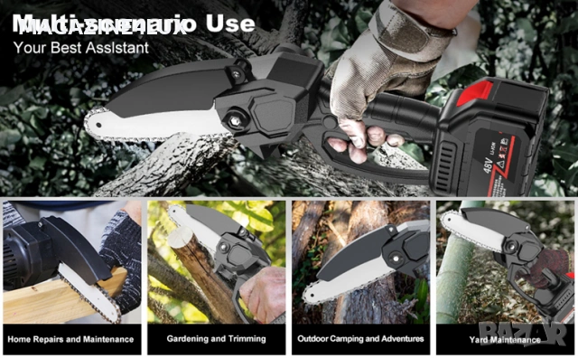 !!! ПРОМОЦИЯ !!! Мини верижен трион с две батерии, аксесоари и куфар за съхранение., снимка 3 - Други инструменти - 53350269