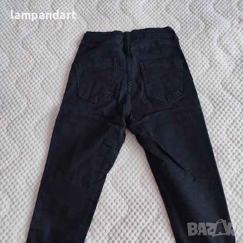 Дамски еластични черни дънки, снимка 2 - Дънки - 52384334