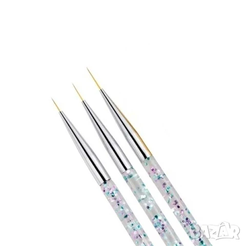 РАЗПРОДАЖБА! - Комплект Детайлни четка за нокти – 7/9/11 мм, снимка 2 - Продукти за маникюр - 51093798