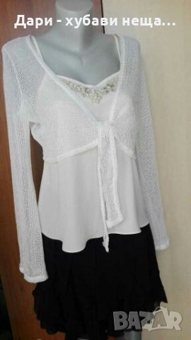 Къса бяла жилетка🍀❤M/L,L❤🍀арт.4200, снимка 2 - Жилетки - 36695417