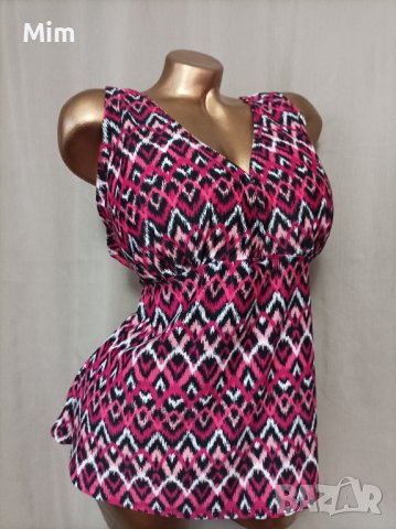 Queentex 54 Танкини /горнище на бански/за едра дама, снимка 2 - Бански костюми - 37101191