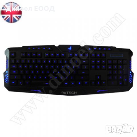 Клавиатура (жична) RoTech RT-50227 Game Backlight USB Black