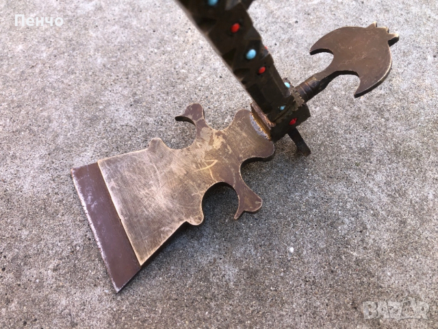 старинен османски /турски, арабски, персийски/ церемониален бронзов чук за захар, снимка 6 - Антикварни и старинни предмети - 51470266