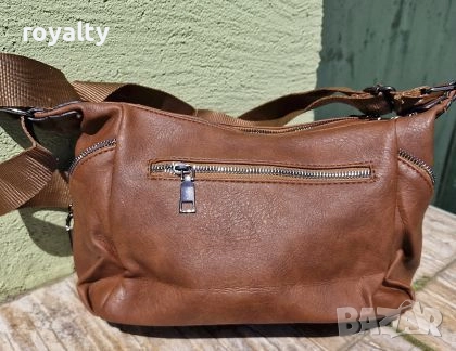 Дамска Кожена Кафява Чанта , снимка 2 - Чанти - 52077133