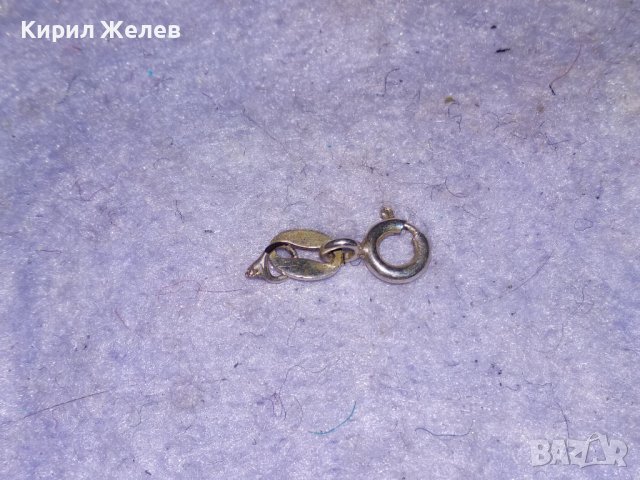 СРЕБЪРНА КАРАБИНКА ЗАКОПЧАЛКА за НЕЖНА ГРИВНА / КОЛИЕ СРЕБРО 925 - ИТАЛИЯ 27290, снимка 2 - Други - 39226329