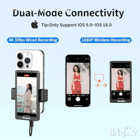 Нов Външен Екран 5" за iPhone Айфон Задна Камера, Влог, Live, TikTok, снимка 5 - Друга електроника - 50747131