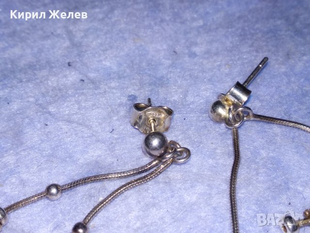 НЕЖНИ СРЕБЪРНИ ИТАЛИАНСКИ ФЕШЪН АРТ ОБЕЦИ СРЕБРО 925 ПРОБА 25416, снимка 7 - Обеци - 40532538