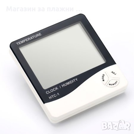 Цифров термометър, часовник и влагомер HTC-1, снимка 10 - Други стоки за дома - 28443755