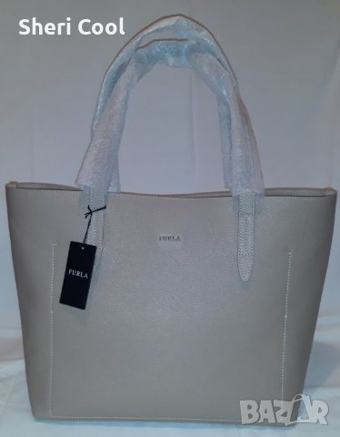 Furla Tote L Begie Gris, снимка 8 - Чанти - 43370477