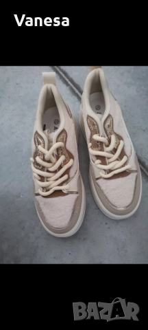 Дамски кецове в бежов цвят, снимка 2 - Кецове - 52998546