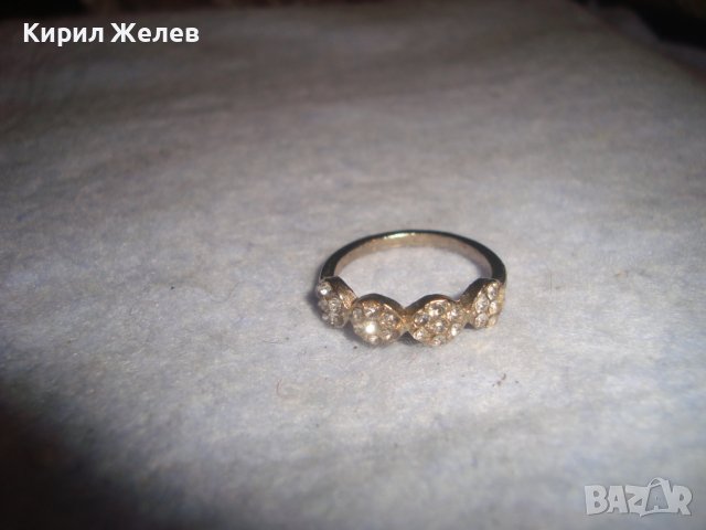 СТАР ПОСРЕБРЕН АРТ ДЕКО СТИЛ КРИСТАЛЕН СТИЛЕН ВИНТИДЖ ПРЪСТЕН 27709, снимка 3 - Пръстени - 37472997