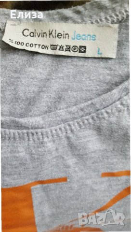 лот 2 артикула тениска Calvin Klein плюс спортно горнище бюстие Calvin Klein , снимка 4 - Тениски - 32801759